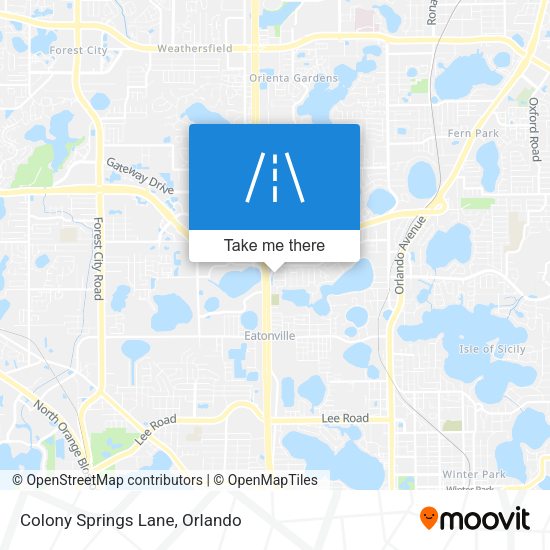 Colony Springs Lane map