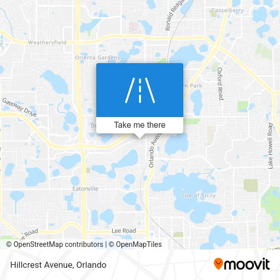 Hillcrest Avenue map