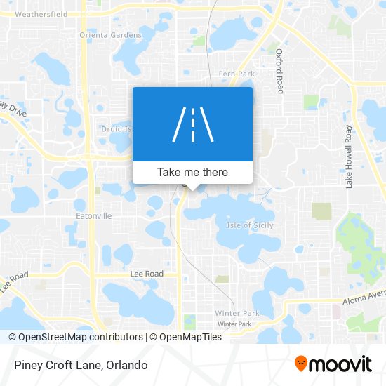 Piney Croft Lane map