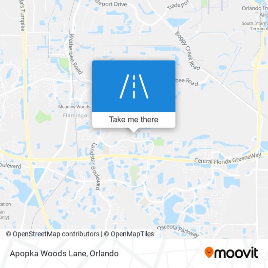 Apopka Woods Lane map