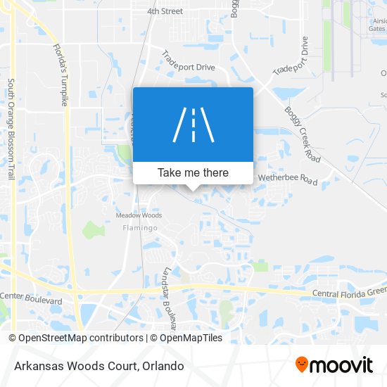 Arkansas Woods Court map