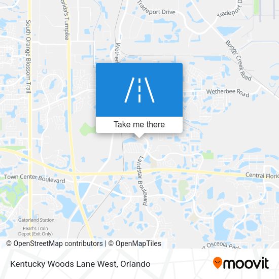 Kentucky Woods Lane West map