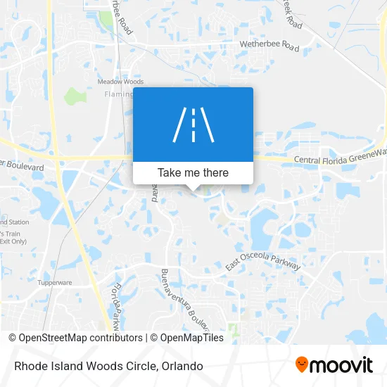 Rhode Island Woods Circle map
