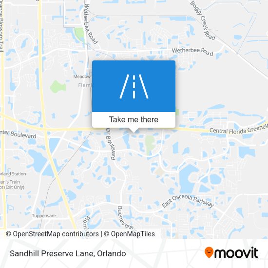 Sandhill Preserve Lane map