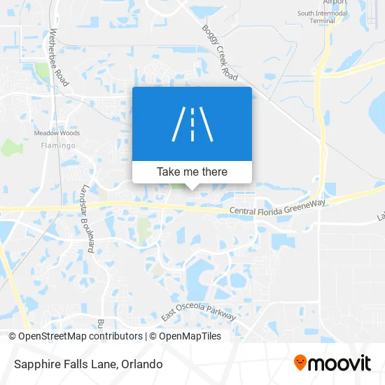 Sapphire Falls Lane map