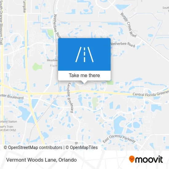 Vermont Woods Lane map