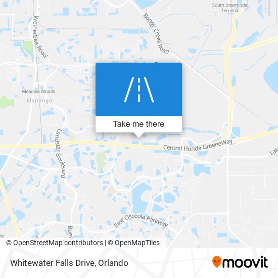 Whitewater Falls Drive map