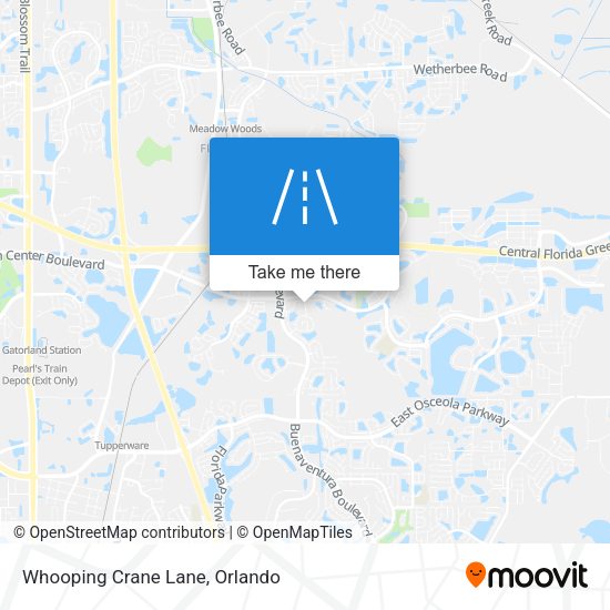 Whooping Crane Lane map