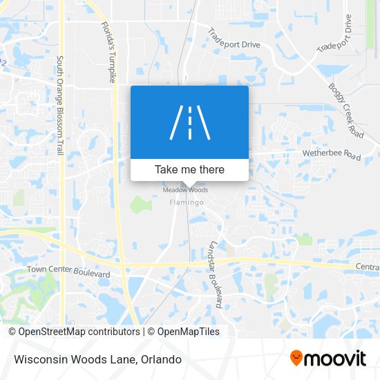 Mapa de Wisconsin Woods Lane