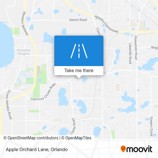 Apple Orchard Lane map