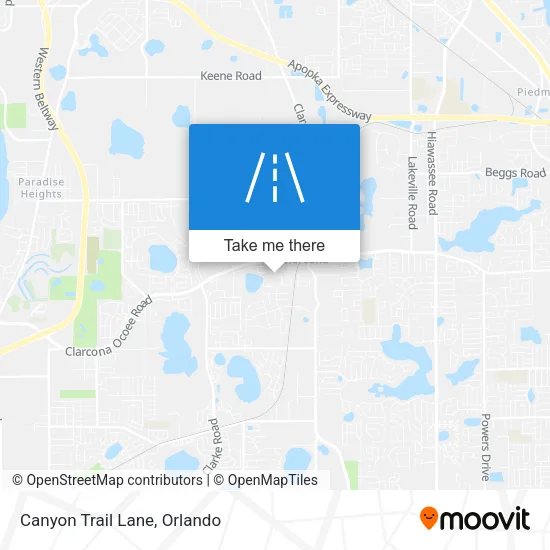 Canyon Trail Lane map