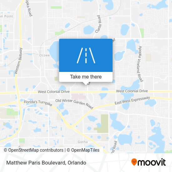 Mapa de Matthew Paris Boulevard