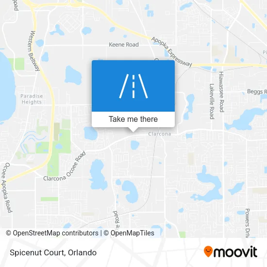 Spicenut Court map