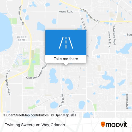 Twisting Sweetgum Way map