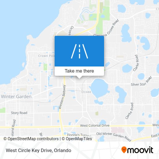 West Circle Key Drive map