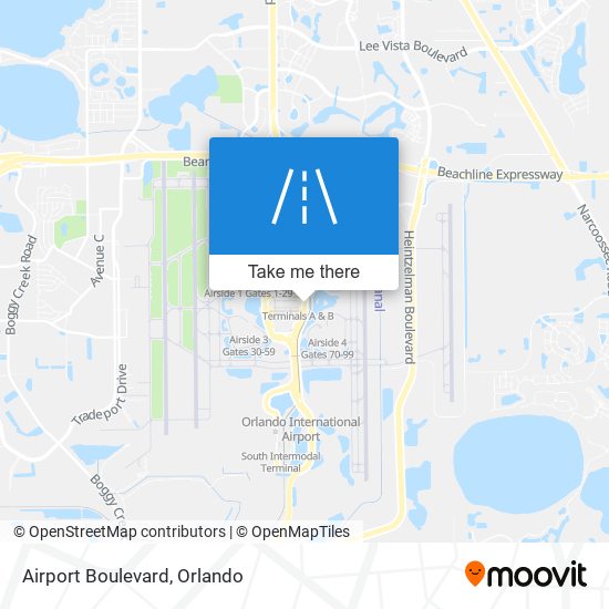 Airport Boulevard map