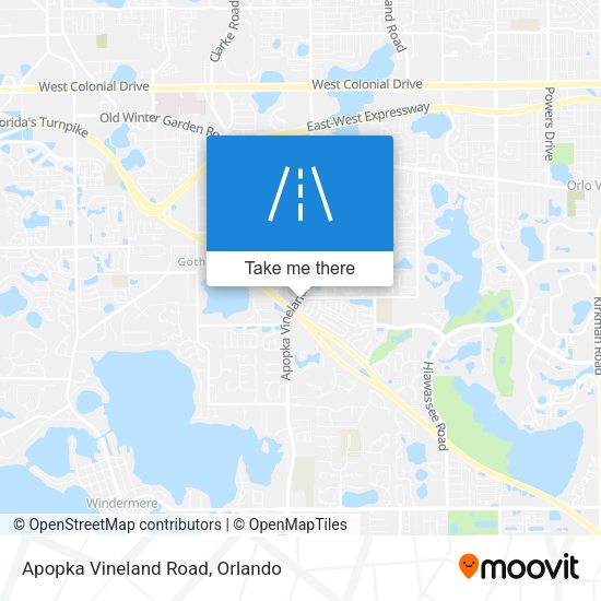 Apopka Vineland Road map
