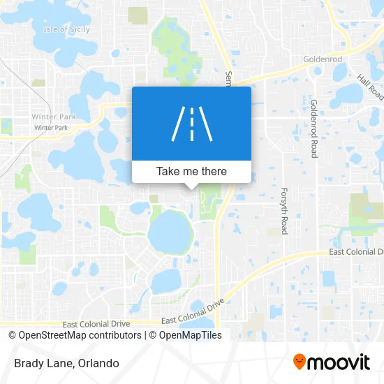 Brady Lane map