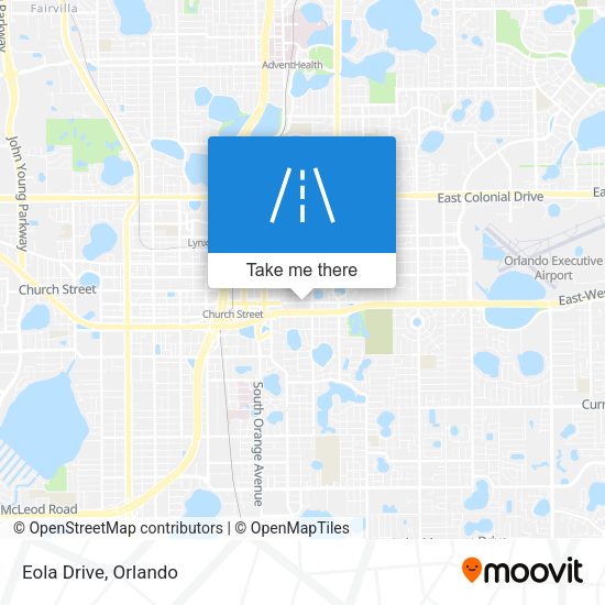 Eola Drive map