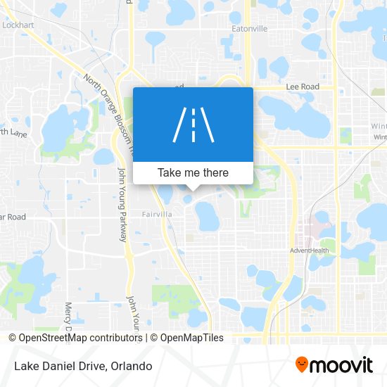 Lake Daniel Drive map