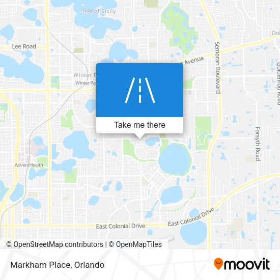 Markham Place map