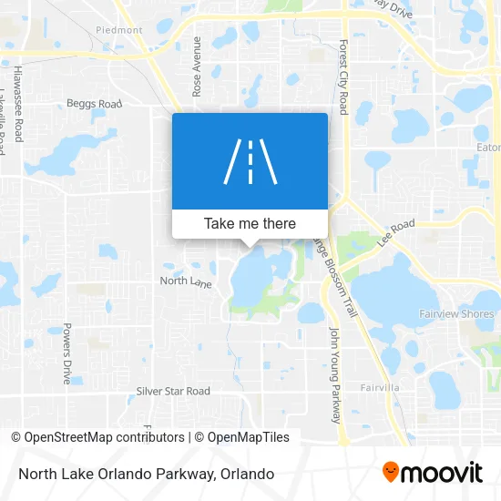 North Lake Orlando Parkway map