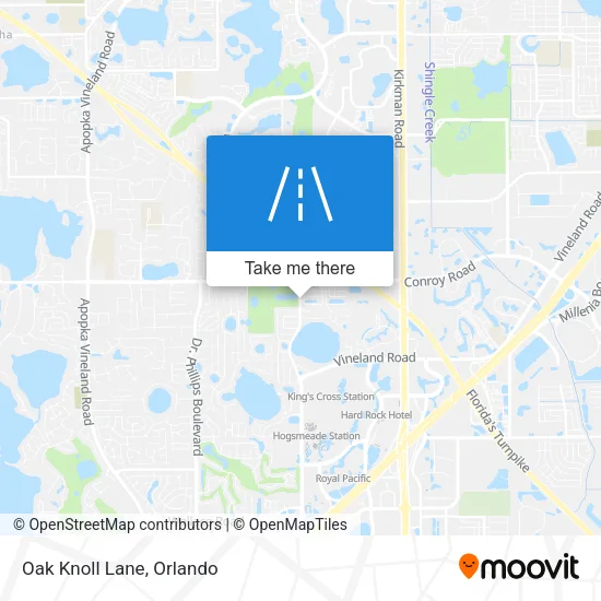 Oak Knoll Lane map