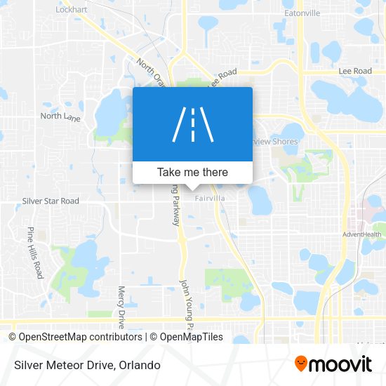 Silver Meteor Drive map