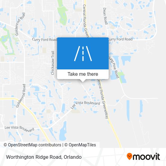 Worthington Ridge Road map
