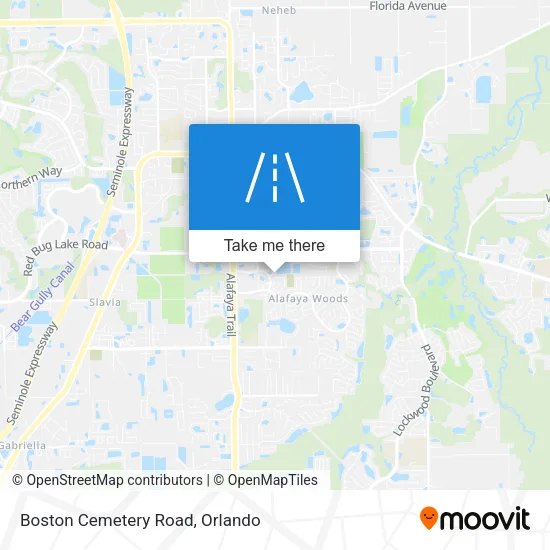 Boston Cemetery Road map