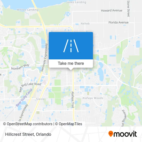 Hillcrest Street map