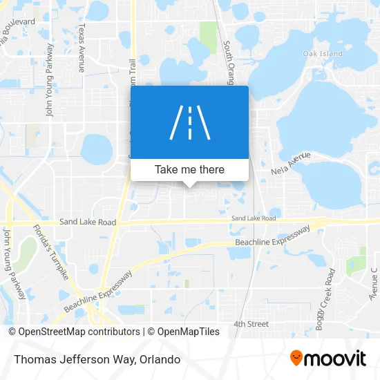 Thomas Jefferson Way map