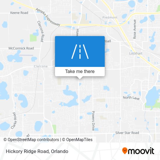 Hickory Ridge Road map