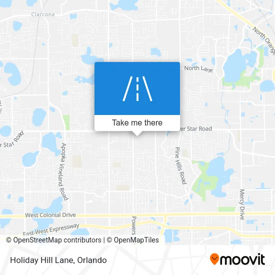 Holiday Hill Lane map