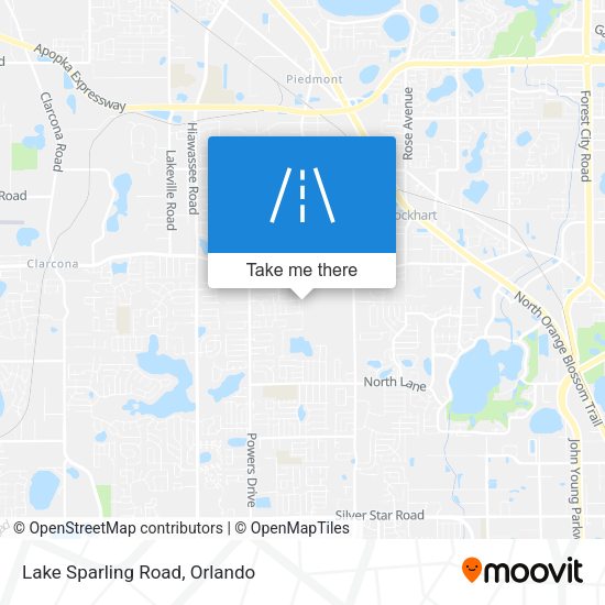 Lake Sparling Road map