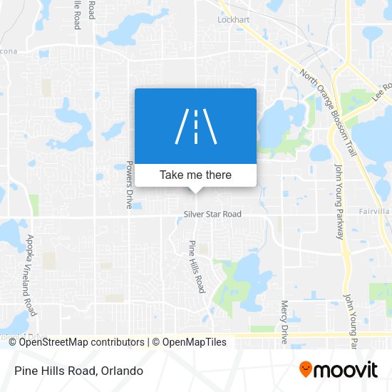 Pine Hills Road map