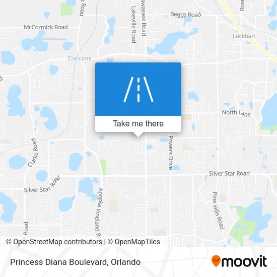 Mapa de Princess Diana Boulevard