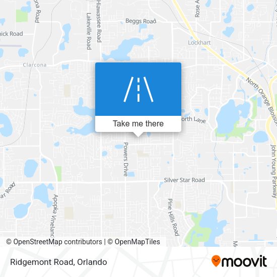 Mapa de Ridgemont Road
