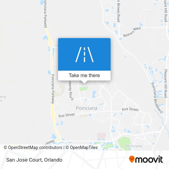 Mapa de San Jose Court