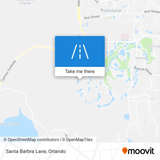 Mapa de Santa Barbra Lane