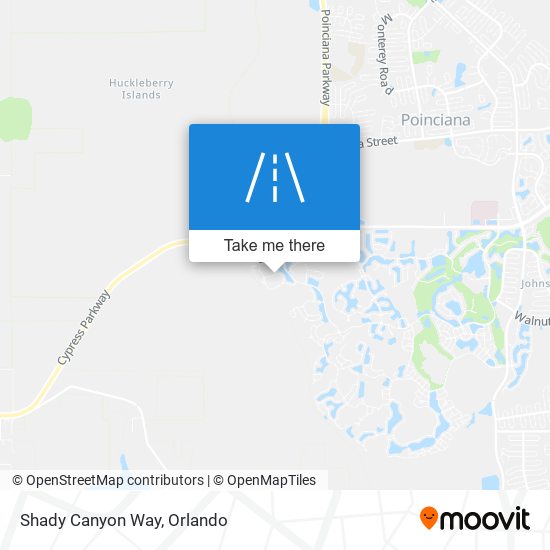 Shady Canyon Way map