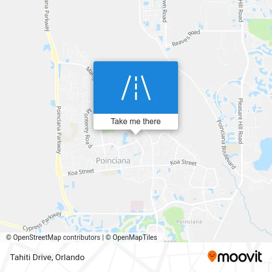 Tahiti Drive map