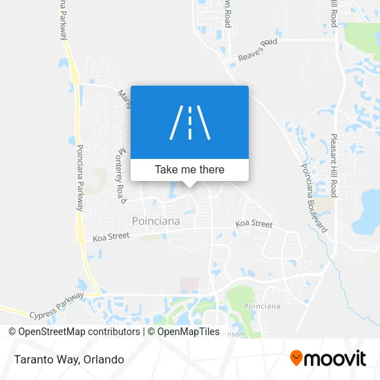 Taranto Way map