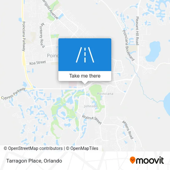 Tarragon Place map