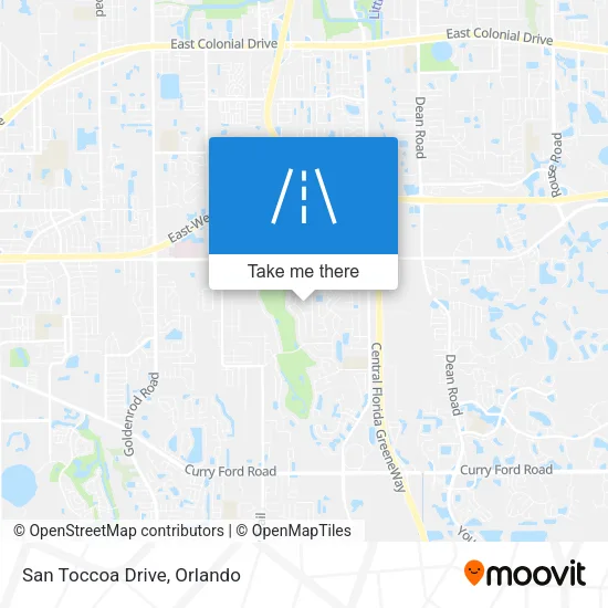 San Toccoa Drive map