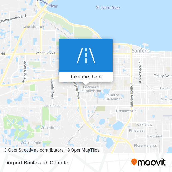 Airport Boulevard map