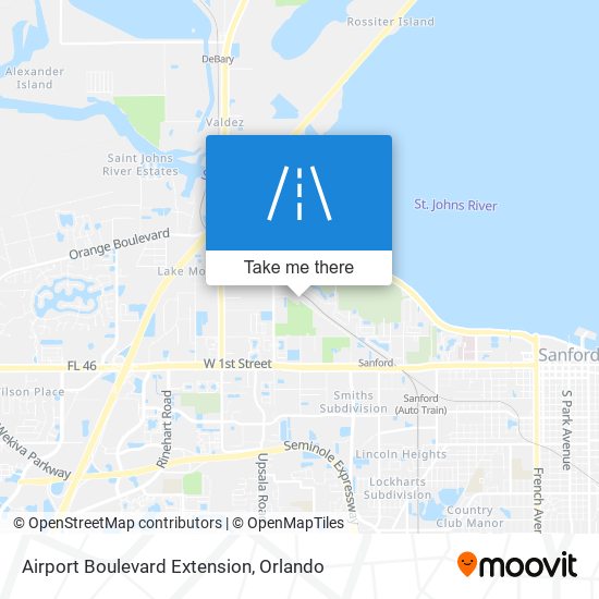 Airport Boulevard Extension map