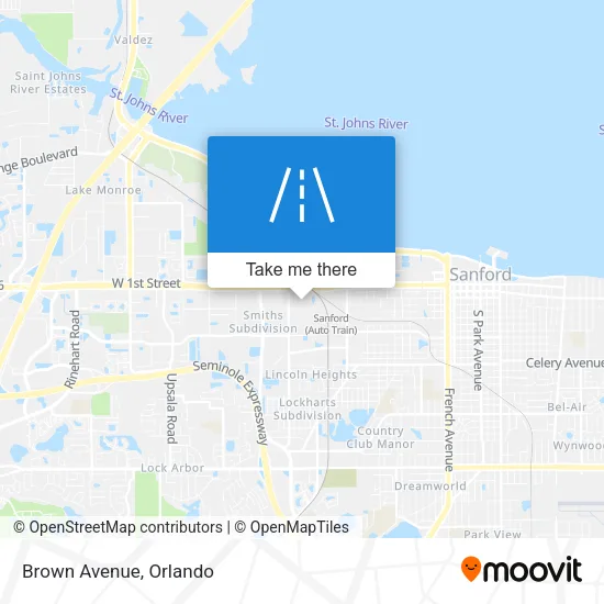 Brown Avenue map