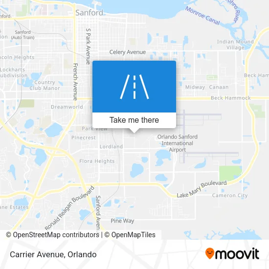 Carrier Avenue map