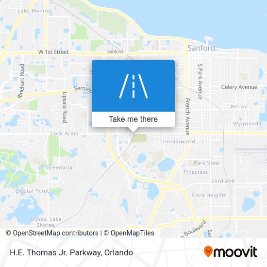 H.E. Thomas Jr. Parkway map